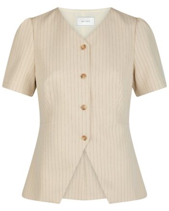 Neo Noir Bluse Jules Pinstriped Blouse Sand
