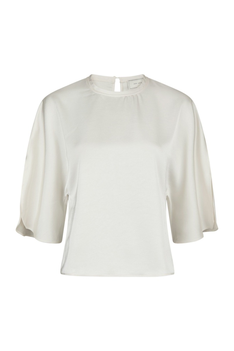 Neo Noir Bluse Liora Heavy Sateen Blouse Pearl