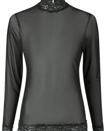 Neo Noir Bluse Liza Mesh Lace Blouse Black