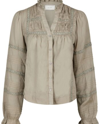Neo Noir Bluse Lyla   Voile Blouse Smoke Green