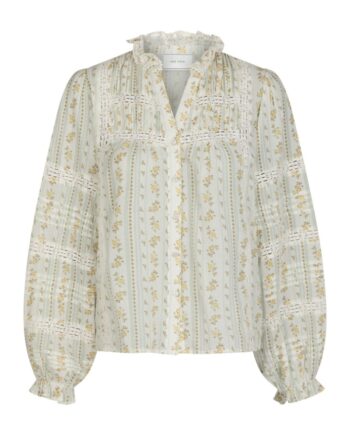 Neo Noir Bluse Lyla Soft Border Blouse Dusty Yellow
