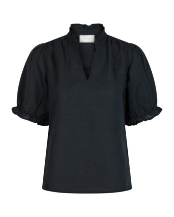 Neo Noir Bluse Odesa Linen Blouse Navy