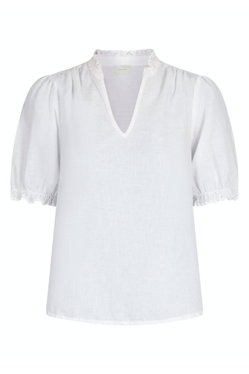Neo Noir Bluse Odesa Linen Blouse White