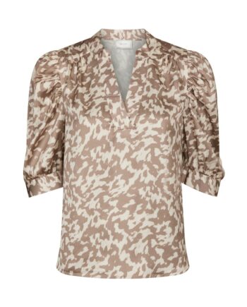 Neo Noir Bluse Roella Graphic Fade Blouse Dark Sand
