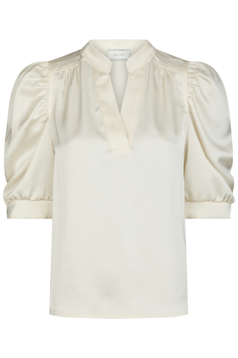 Neo Noir Bluse Roella Heavy Sateen Blouse Pearl