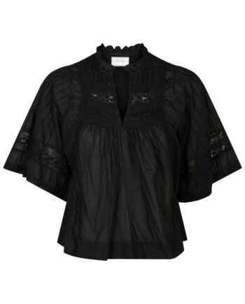 Neo Noir Bluse Siama   Voile Blouse Black