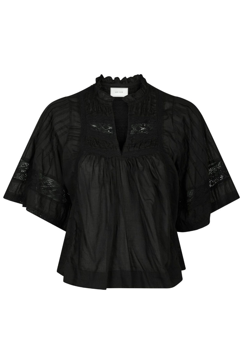 Neo Noir Bluse Siama Voile Blouse Black