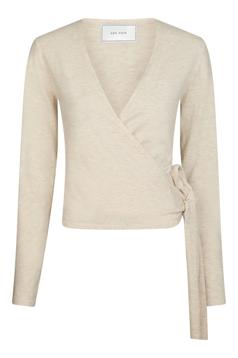Neo Noir Bluse Tilfa Knit Wrap Blouse Sand