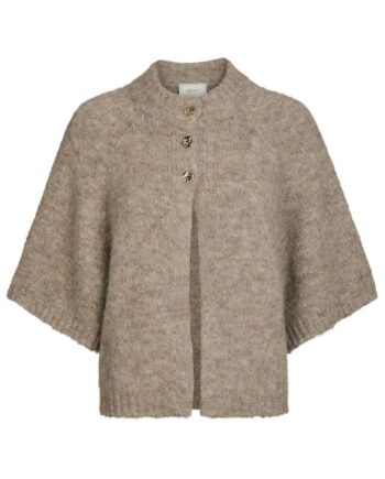 Neo Noir Cardigan Benuta Fluffy Knit Cardigan Beige Melange
