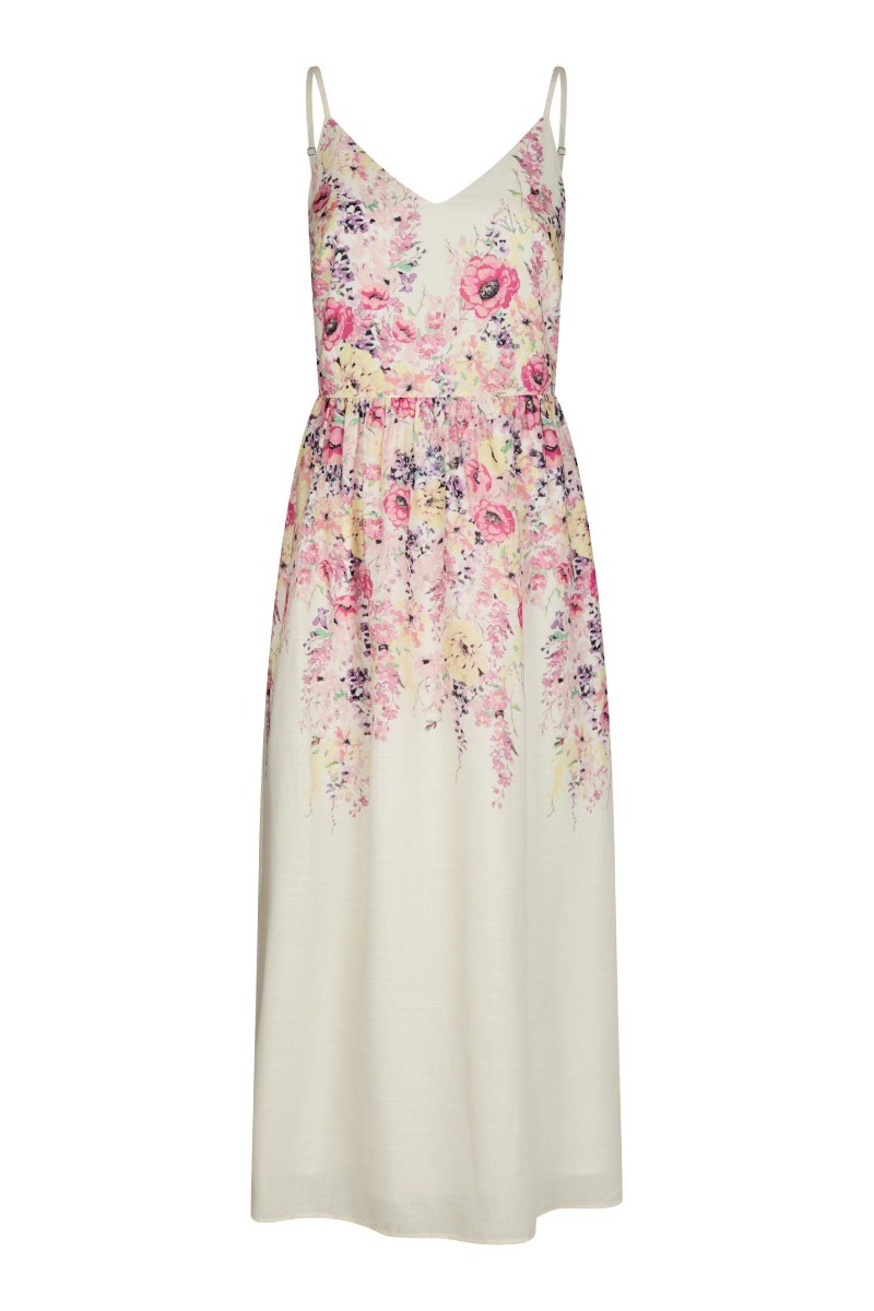 Neo Noir Kjole Sanni Flower Print Dress Ivory