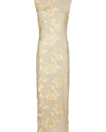 Neo Noir Kjole Tiranna Big Flower Mesh Dress Light Yellow