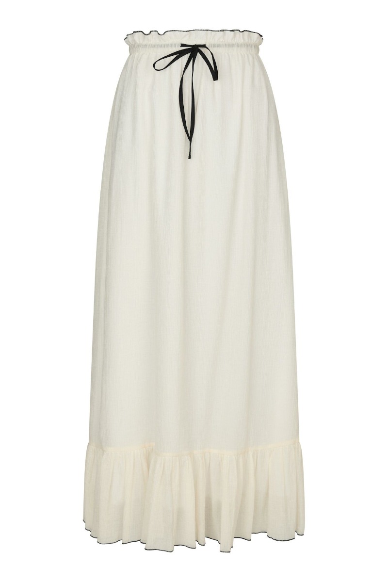 Neo Noir Nederdel Ariella Crepe Skirt Creme