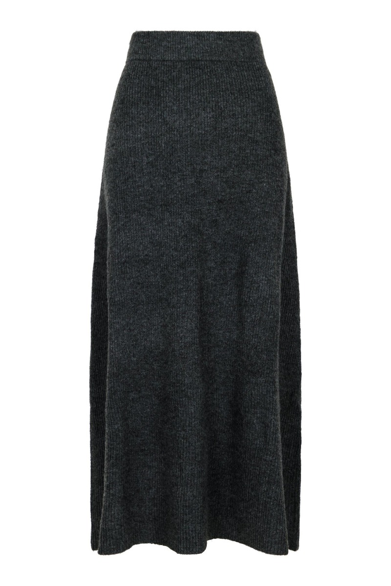 Neo Noir Nederdel Arwin Knit Skirt Antracit