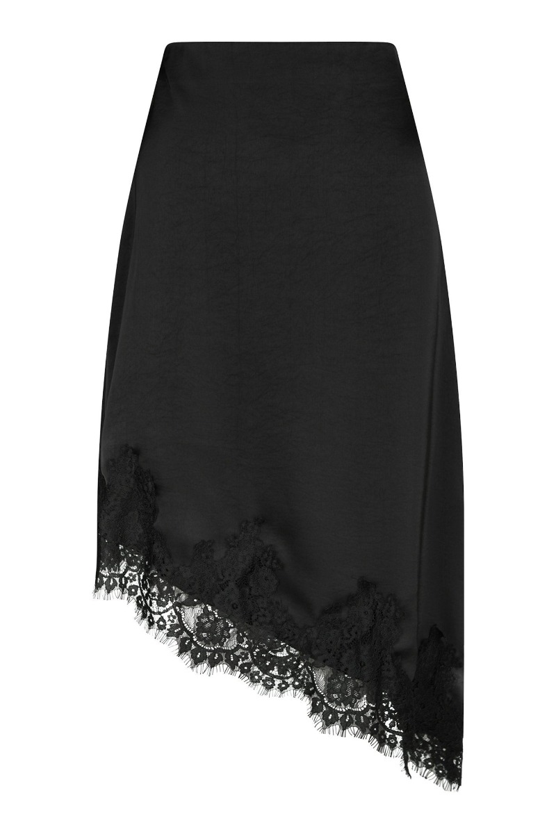 Neo Noir Nederdel Fiora Lace Skirt Black