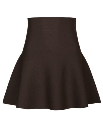 Neo Noir Nederdel Hanna Smooth Knit Skirt Dark Brown