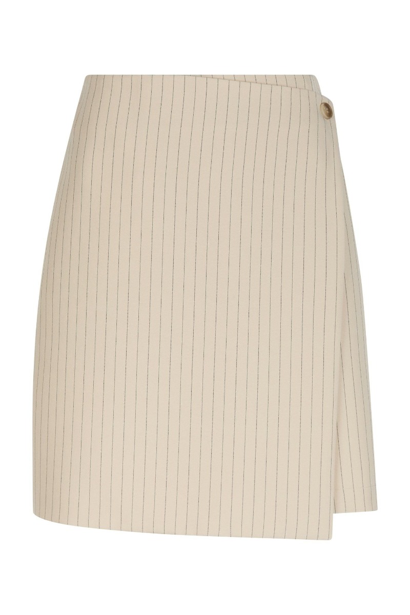 Neo Noir Nederdel Petrani Pinstriped Skirt Sand