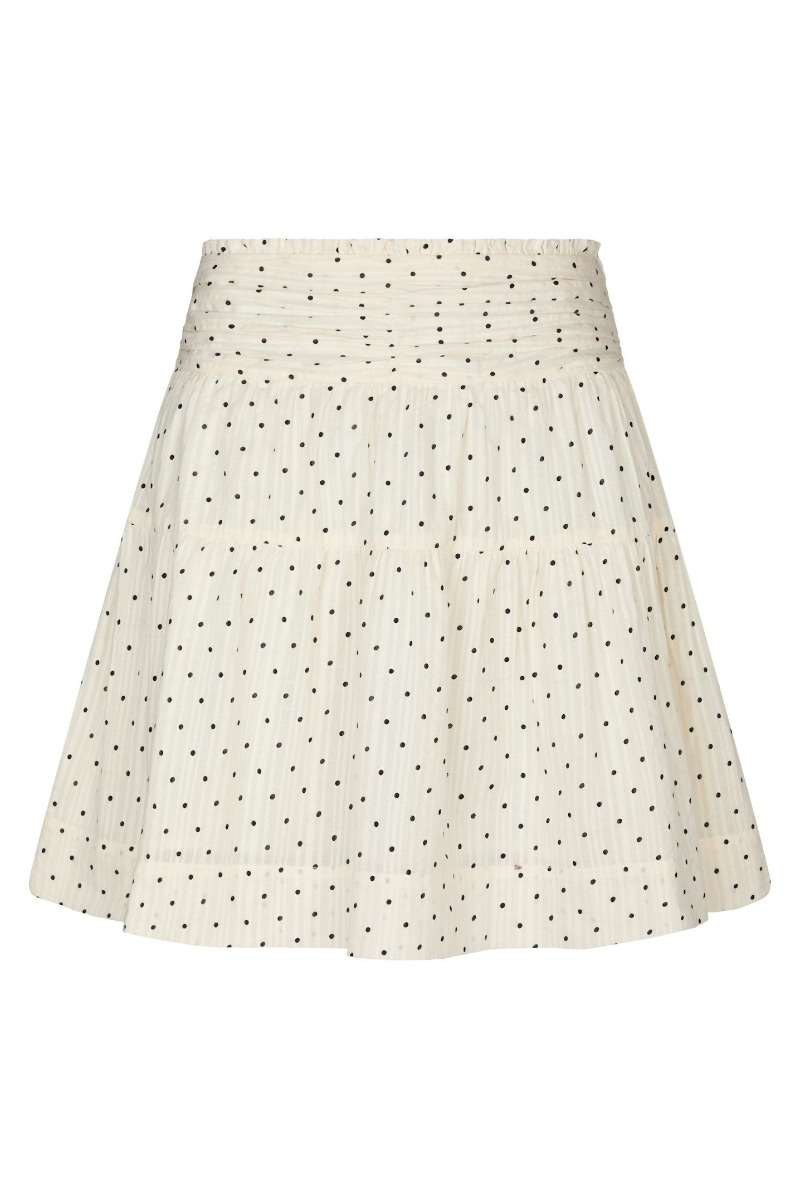 Neo Noir Nederdel Tarrow Dot Skirt Creme