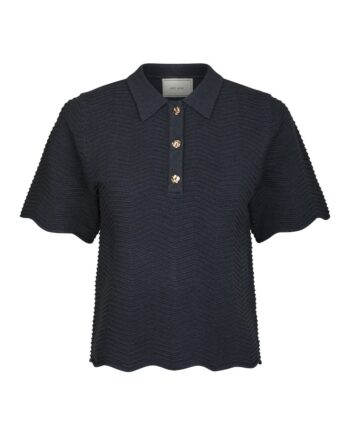 Neo Noir  -shirt Soko Wave Knit Tee Midnight Blue