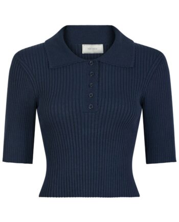 Neo Noir Top Balidira Knit Polo Navy