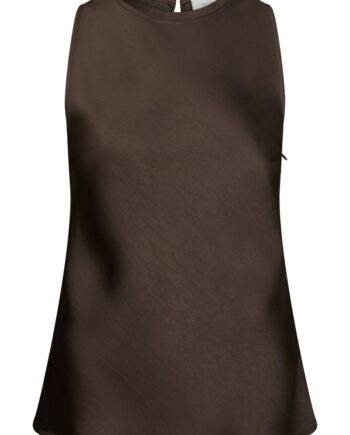 Neo Noir Top Celina Heavy Sateen Top Dark Brown