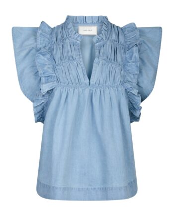 Neo Noir Top Jayla Denim Top Light Blue