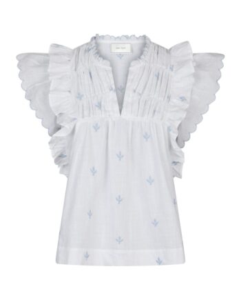 Neo Noir Top Jayla Embroidery Top White