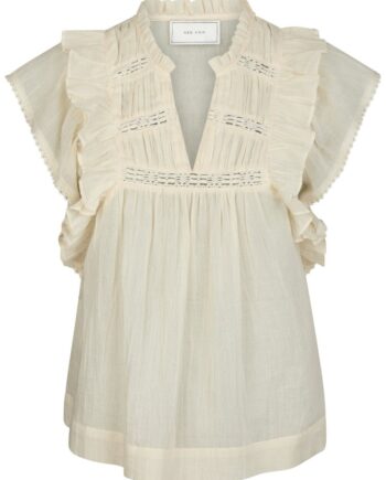 Neo Noir Top Jayla   Voile Top Light Yellow