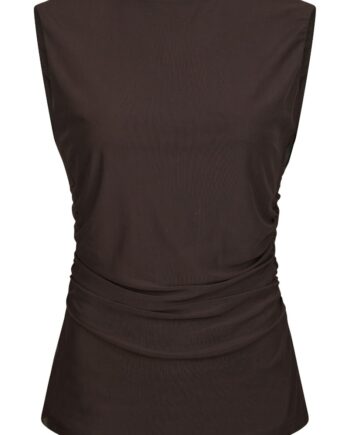 Neo Noir Top Liblana Mesh Top Dark Brown