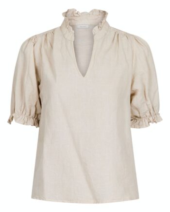 Neo Noir Top Odesa Linen Blouse Sand