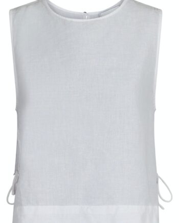 Neo Noir Top Svetlana Linen Top White