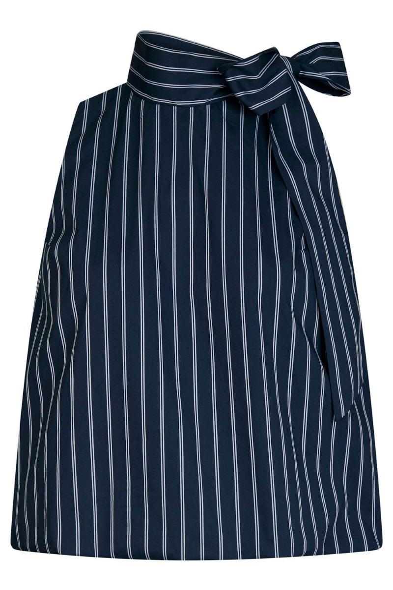 Neo Noir Top Veda Double Stripe Top Navy