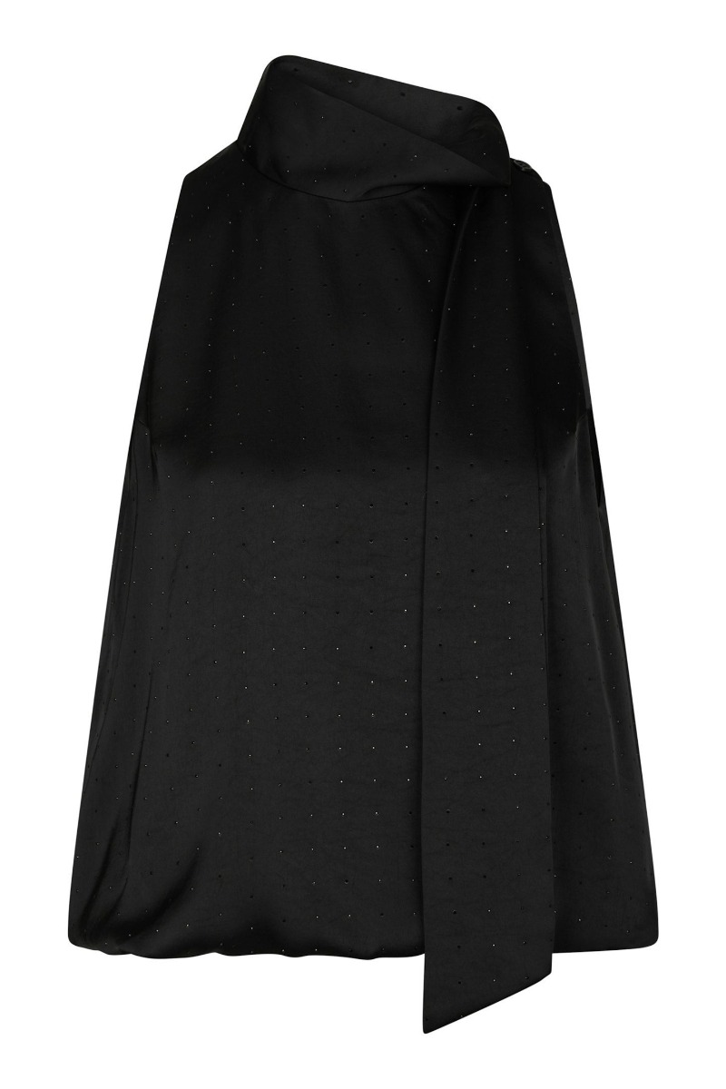 Neo Noir Top Veda Heavy Sateen Bedaz Top Black