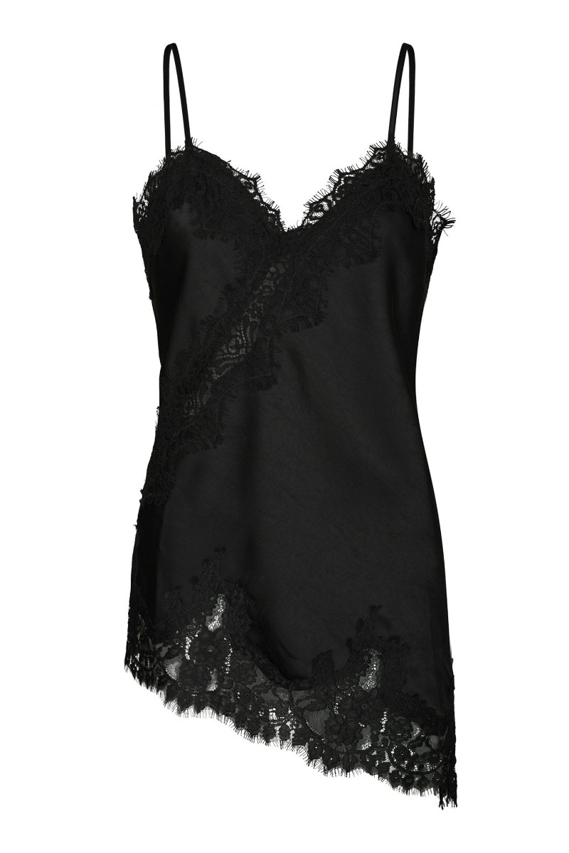 Neo Noir Top Viole Lace Top Black