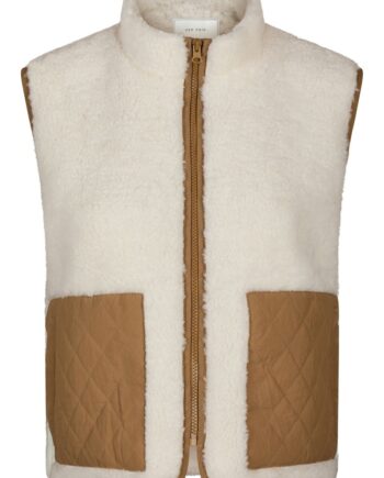 Neo Noir Vest Scout Teddy Waistcoat Off White