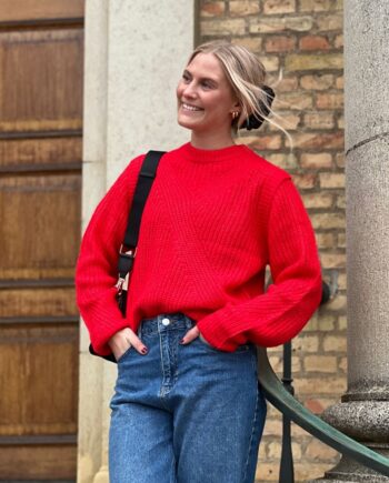 Noella Strik Gerry Blouse Red  Obs  Fjernlagervare   -  Hverdages Ekstra Levering