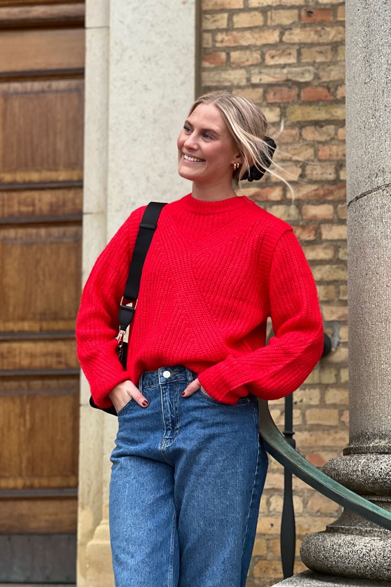 Noella Strik Gerry Blouse Red Obs Fjernlagervare - Hverdages Ekstra Levering