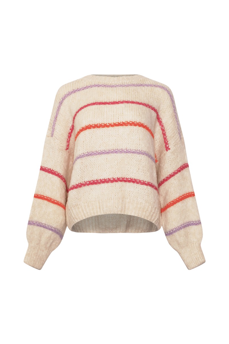Noella Strik Kalita Knit Oyster Berry Stripe