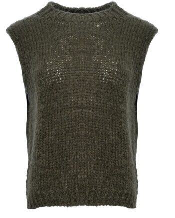 Noella Vest Kala Vest Wool Army
