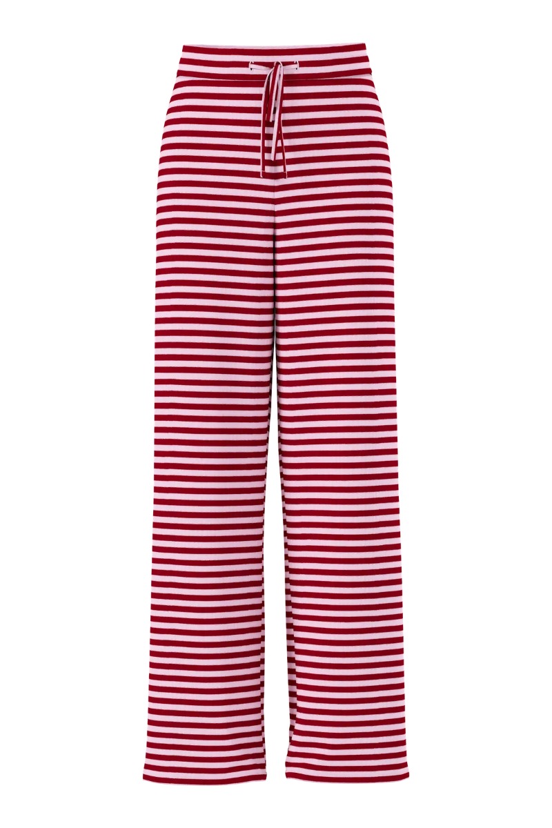 Pieces Bukser Laya Mw Wide Pants Goji Berry Pink Tulle