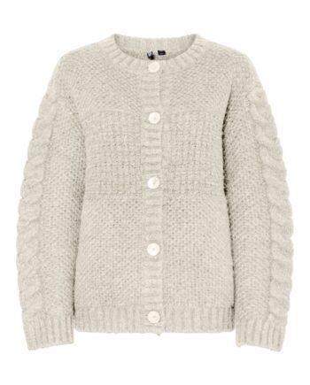 Pieces Cardigan Jacinthe Ls  -neck Knit Cardigan Birch