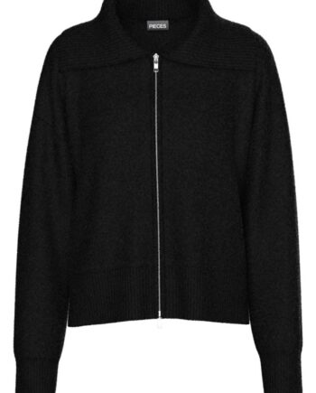 Pieces Cardigan Malou Ls Zip Knit Cardigan Black