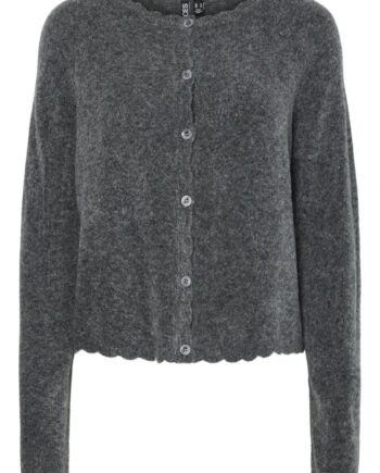 Pieces Cardigan Rath Ls  -neck Knit Cardigan Medium Grey Melange