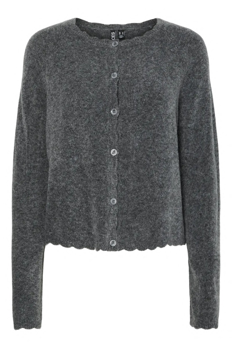 Pieces Cardigan Rath Ls -neck Knit Cardigan Medium Grey Melange