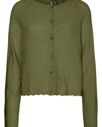 Pieces Cardigan Rath Ls  -neck Knit Cardigan Sphagnum