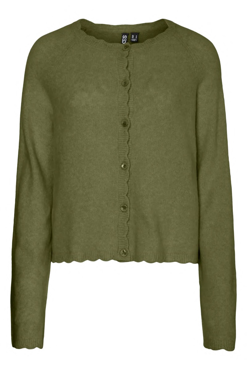 Pieces Cardigan Rath Ls -neck Knit Cardigan Sphagnum