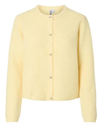 Pieces Cardigan Silly Ls  -neck Knit Cardigan French Vanilla