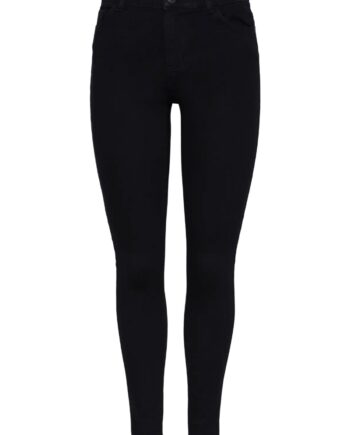 Pieces Jeans Dana Mw Skinny Jeans Black Denim