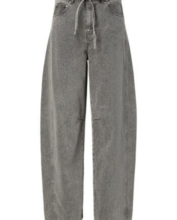 Pieces Jeans Fenna Mw Tie Barrel Jeans Grey Denim