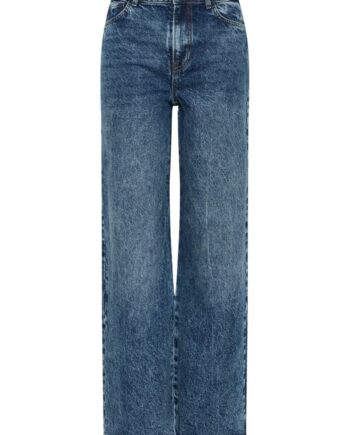 Pieces Jeans Pc Selma Hw Wide Jeans Medium Blue Denim