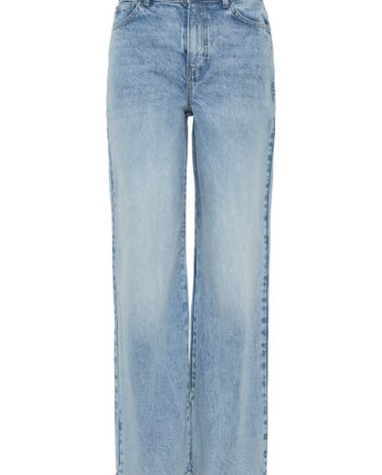 Pieces Jeans Selma Hw Wide Jeans Light Blue Denim